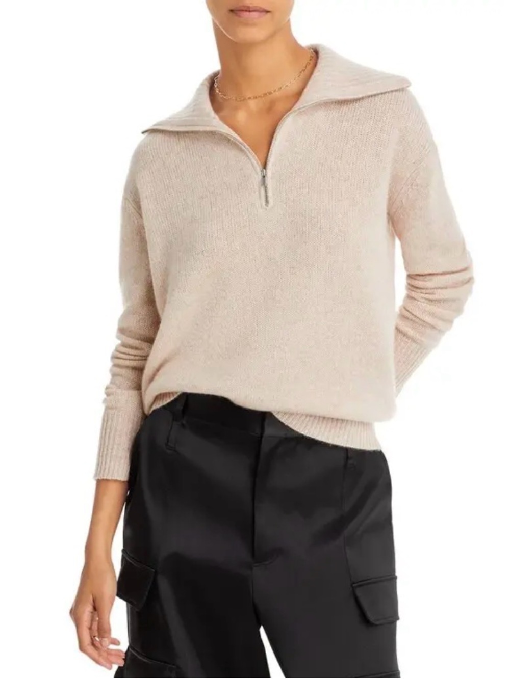 C by Bloomingdale's 100% Cashmere Quarter-Zip Sweater